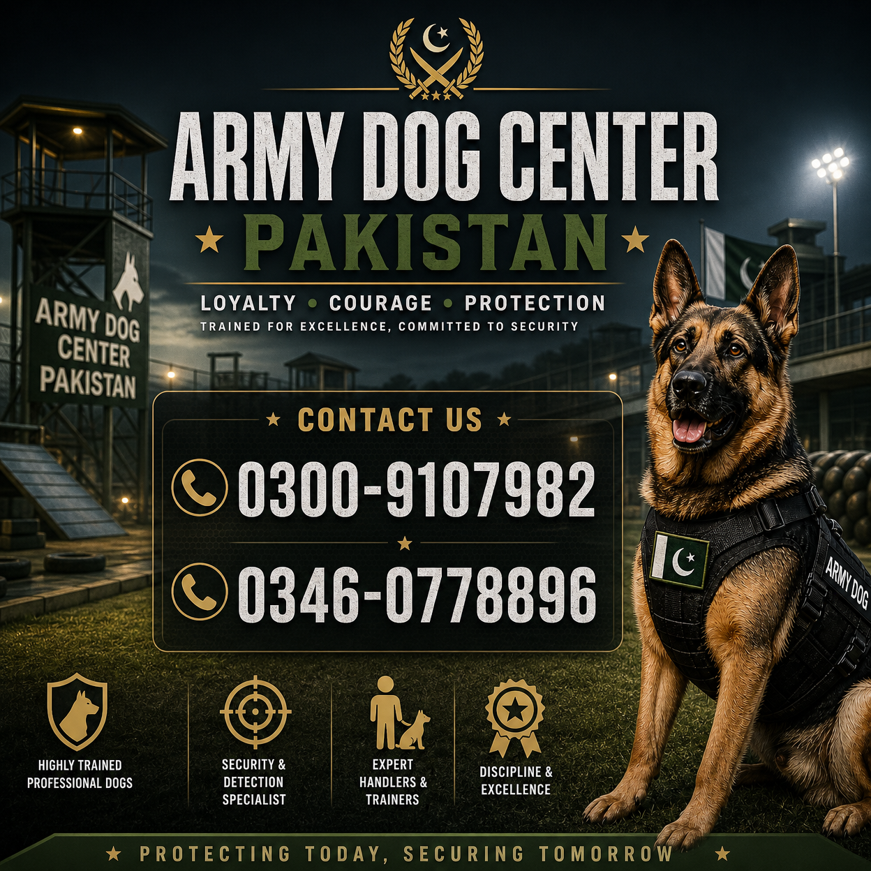 Army Dog Center Pakistan Contact Number and Official Guard Dog Services